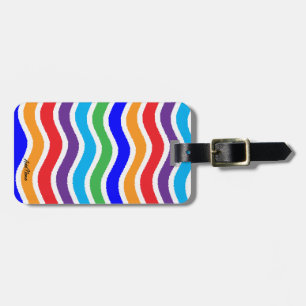 Colorful Custom Torn Paper Effect Luggage Tag