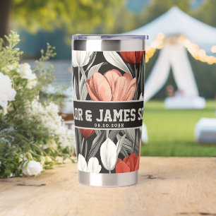 Colorful Custom Tulip Travel Mug For Wedding Insulated Tumbler