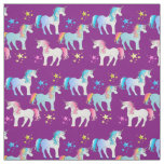 Colorful Custom Unicorn Print Fabric Material