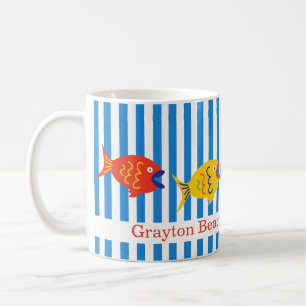 Colorful Custom Whimsical Fish Mug