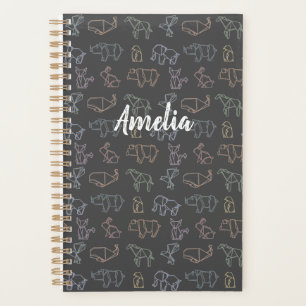 Colorful Customizable Geometry Origami Animals Planner