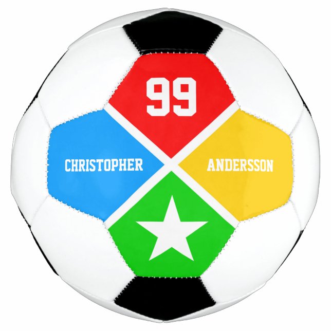 Colorful Customizable Pattern Soccer Ball (Front)