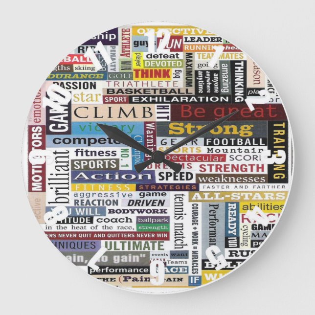 Colorful Customized Athletic Sports Clock (Front)