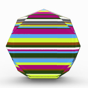 Colorful Customized Designer Stripe Acrylic Award