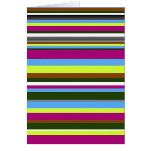 Colorful Customized Designer Stripe Cards (Front)