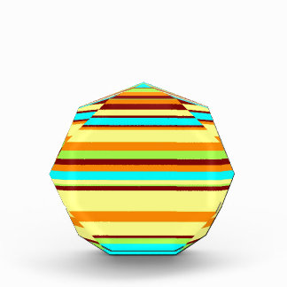 Colorful Customized Designer Stripe Pattern Acrylic Award