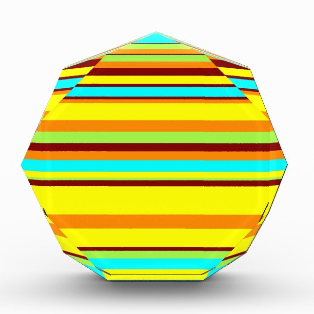 Colorful Customized Designer Stripe Pattern Award (Front)