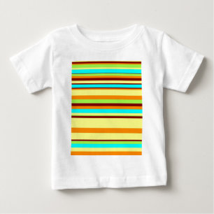 Colorful Customized Designer Stripe Pattern Baby T-Shirt