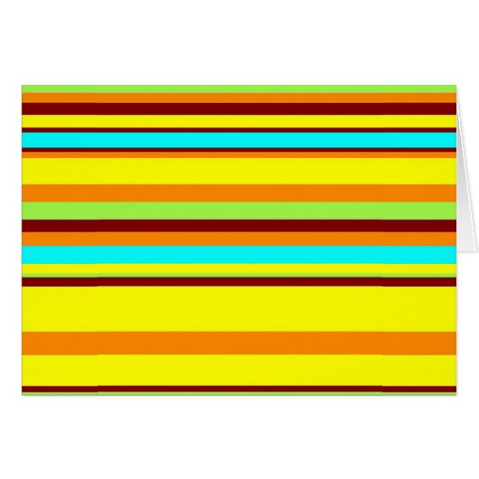 Colorful Customized Designer Stripe Pattern Cards (Front Horizontal)