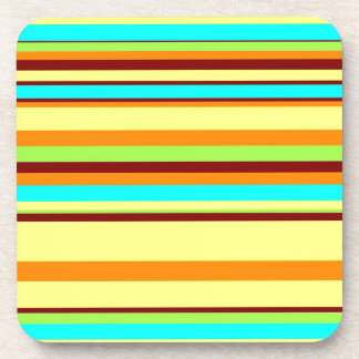 Colorful Customized Designer Stripe Pattern Coaster