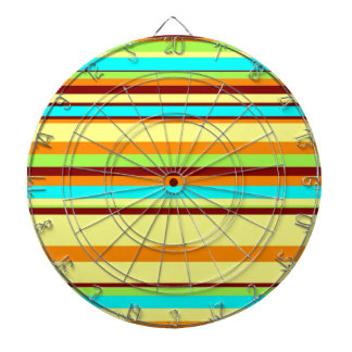 Colorful Customized Designer Stripe Pattern Dart Board