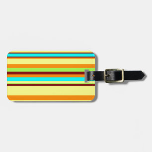 Colorful Customized Designer Stripe Pattern Luggage Tag