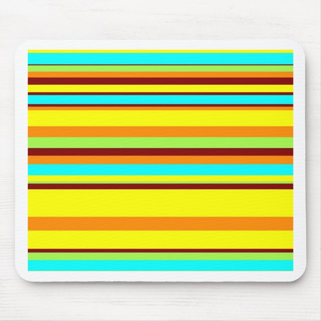 Colorful Customized Designer Stripe Pattern Mouse Pad (Front)