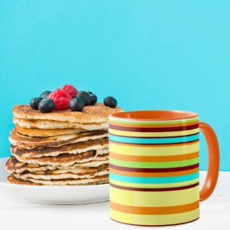 Colorful Customized Designer Stripe Pattern Mug