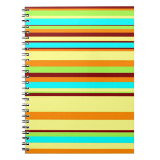 Colorful Customized Designer Stripe Pattern Notebook