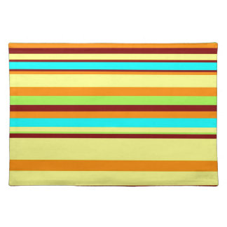Colorful Customized Designer Stripe Pattern Placemat