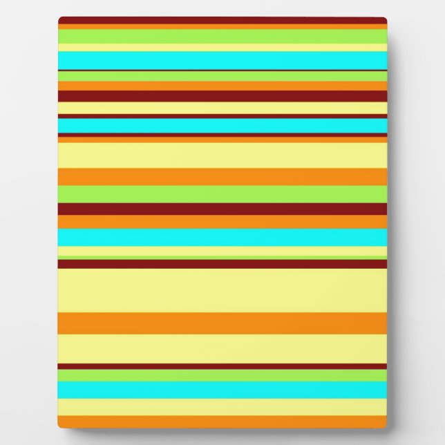 Colorful Customized Designer Stripe Pattern Plaque (Front)