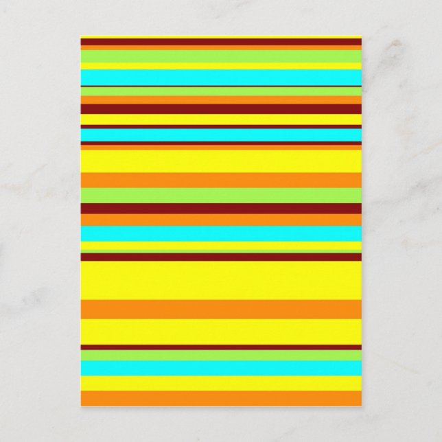 Colorful Customized Designer Stripe Pattern Postcard (Front)