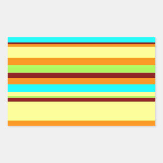 Colorful Customized Designer Stripe Pattern Rectangular Sticker