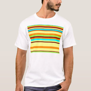 Colorful Customized Designer Stripe Pattern T-Shirt