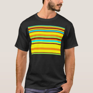 Colorful Customized Designer Stripe Pattern T-Shirt