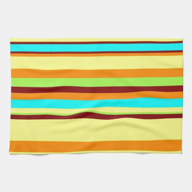 Colorful Customized Designer Stripe Pattern Towel (Horizontal)