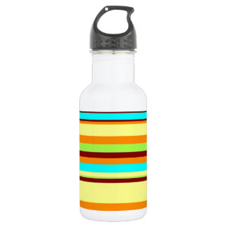 Colorful Customized Designer Stripe Pattern Water Bottle