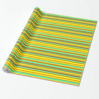 Colorful Customized Designer Stripe Pattern Wrapping Paper