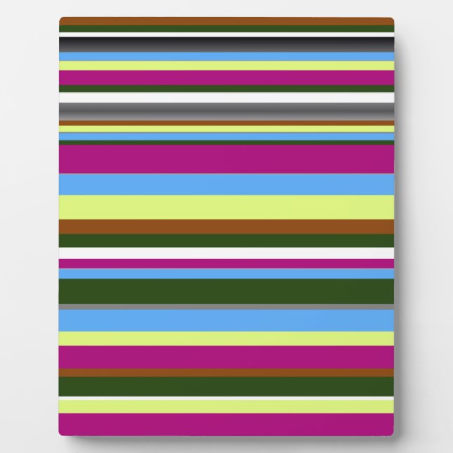 Colorful Customized Designer Stripe Plaque (Front)