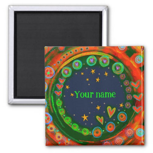 Colorful Customized Stars Hearts Inspirivity Magnet