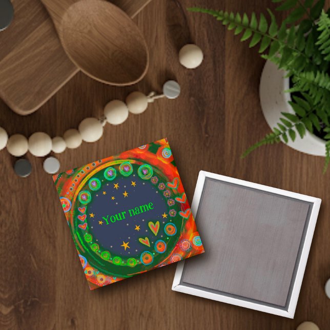 Colorful Customized Stars Hearts Inspirivity Magnet (Creator Uploaded)