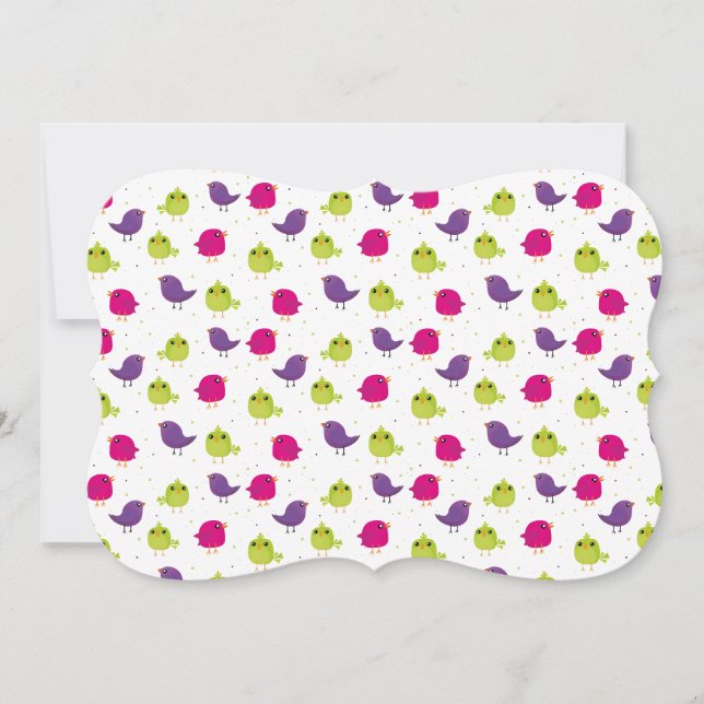 Colorful Cute Birds Pattern (Front)
