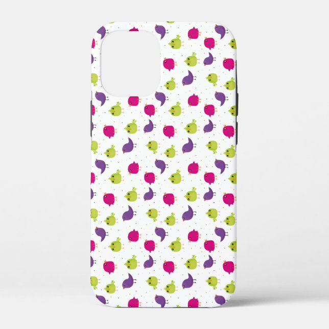 Colorful Cute Birds Pattern Case-Mate iPhone Case (Back)