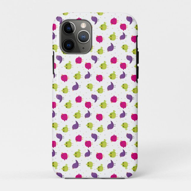Colorful Cute Birds Pattern Case-Mate iPhone Case (Back)