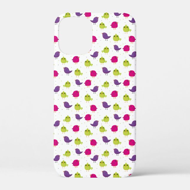 Colorful Cute Birds Pattern Case-Mate iPhone Case (Back)