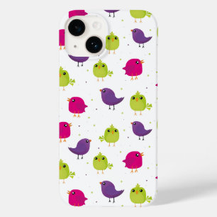 Colorful Cute Birds Pattern Case-Mate iPhone 14 Case