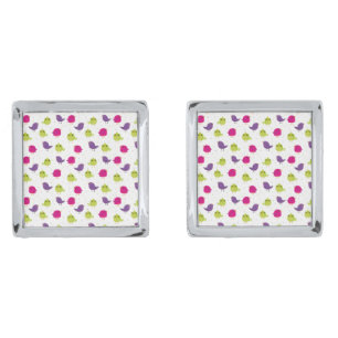 Colorful Cute Birds Pattern Cufflinks