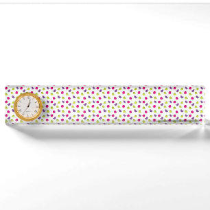 Colorful Cute Birds Pattern Desk Name Plate
