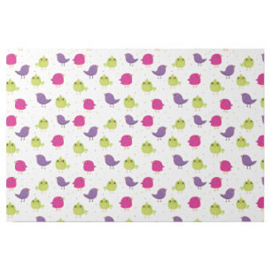 Colorful Cute Birds Pattern Gallery Wrap