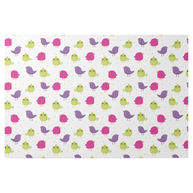 Colorful Cute Birds Pattern Gallery Wrap (Front)