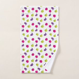 Colorful Cute Birds Pattern Hand Towel