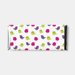 Colorful Cute Birds Pattern Hershey Bar Favors