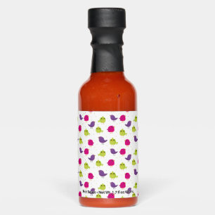Colorful Cute Birds Pattern Hot Sauces