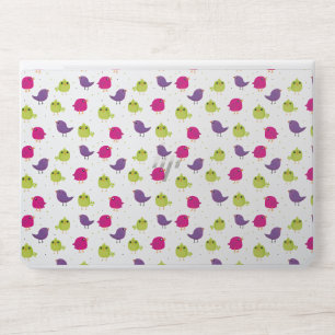 Colorful Cute Birds Pattern HP Laptop Skin