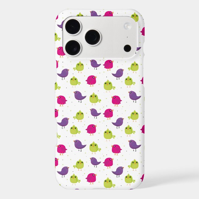 Colorful Cute Birds Pattern Iphone Case (Back)