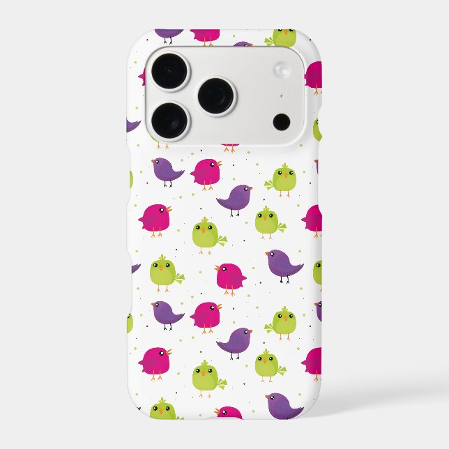Colorful Cute Birds Pattern Iphone Case (Back)
