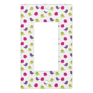 Colorful Cute Birds Pattern Light Switch Cover