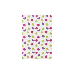 Colorful Cute Birds Pattern Passport Holder