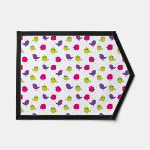 Colorful Cute Birds Pattern Pennant