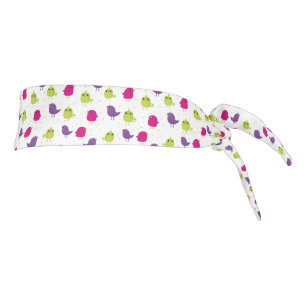 Colorful Cute Birds Pattern Tie Headband